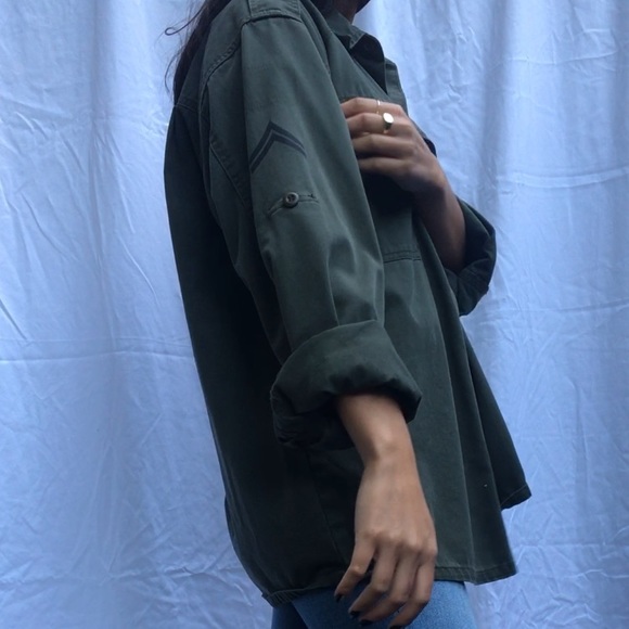 Vintage Green Army Jacket - Picture 3 of 4